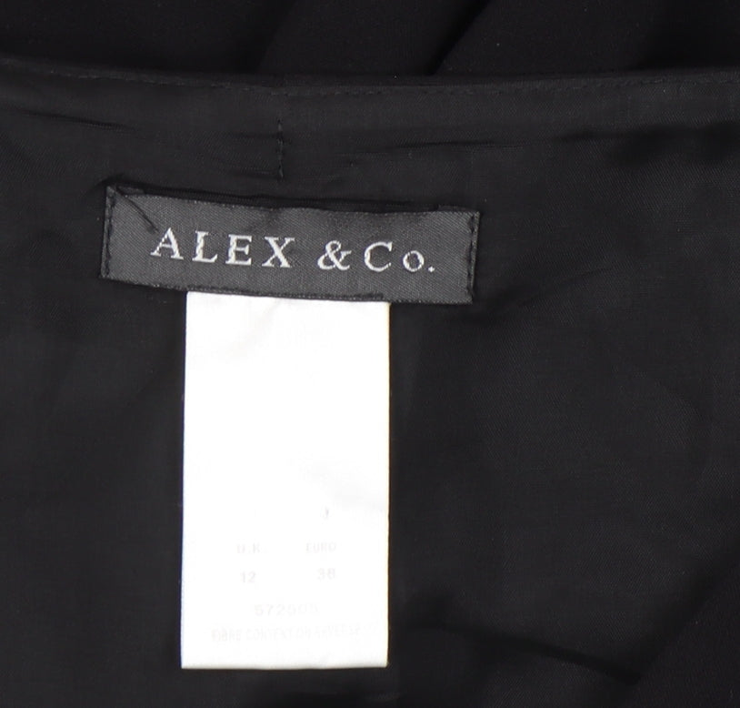 ALEX & Co. Women’s Black Midi Trumpet Skirt Size 12 High Rise