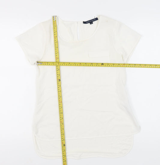 Womens UK Size S French Connection Ivory Basic T-Shirt