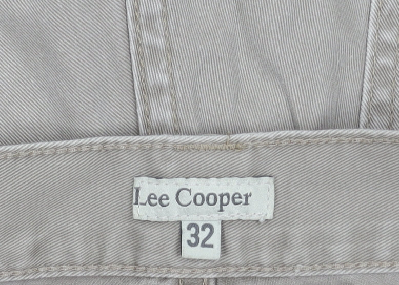 Lee Cooper Men's Beige 32 in Cargo Shorts Cotton Mid Rise