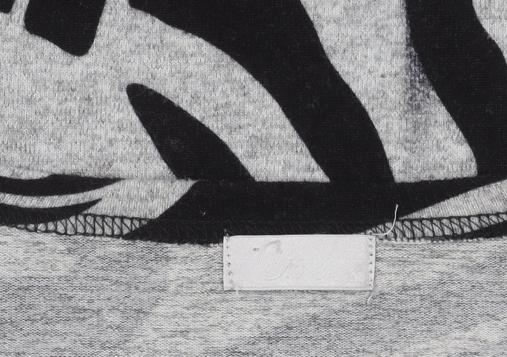 Cmd Women's Black Zebra Print Pullover Jumper Scoop Neck M