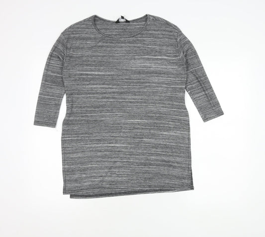 Womens UK Size 10 New Look Grey Basic Tunic