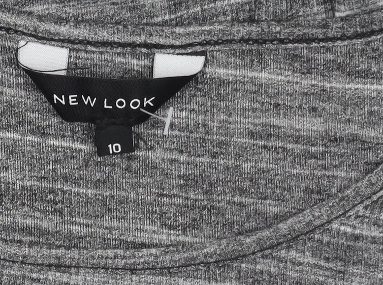 Womens UK Size 10 New Look Grey Basic Tunic