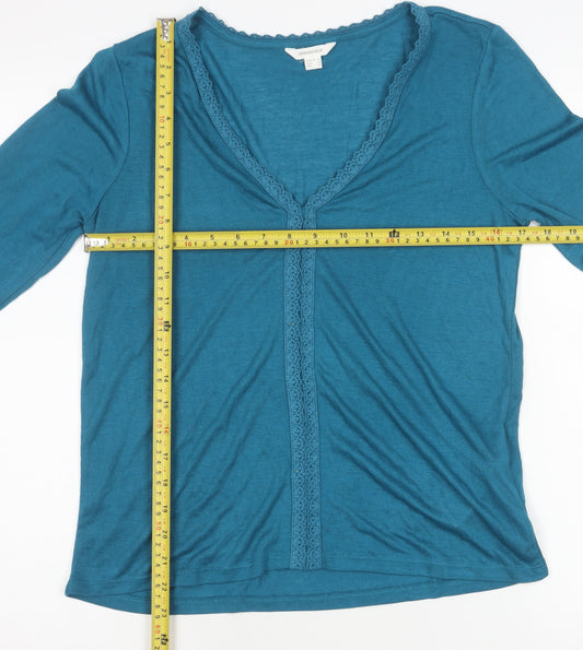 Womens UK Size M Springfield Blue Cardigan Jumper