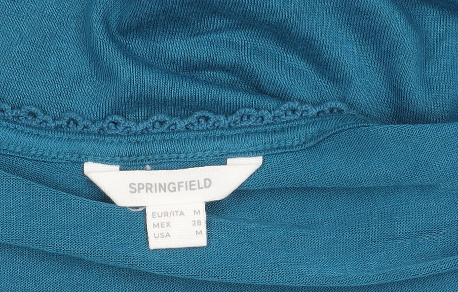 Womens UK Size M Springfield Blue Cardigan Jumper