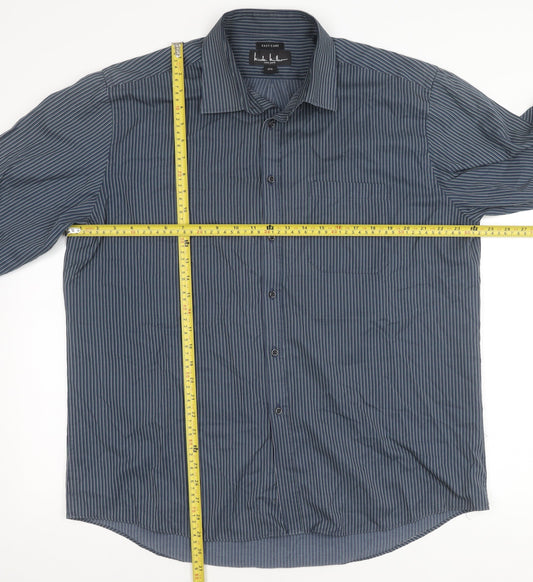 Mens UK Collar Size XL Nicole Miller Smart Blue Dress Shirt