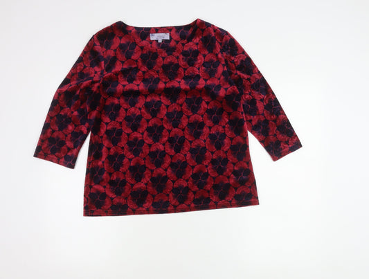 Womens UK Size 14 Honor Millburn Red Basic Blouse