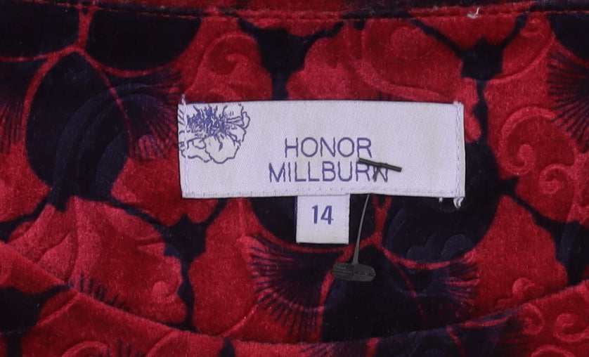 Womens UK Size 14 Honor Millburn Red Basic Blouse