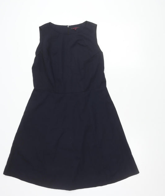 Ginger Women's Black L A-Line Sleeveless Knee Length Dress