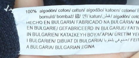 Zara Men's Blue Cotton Waffle-Knit Pullover Jumper M