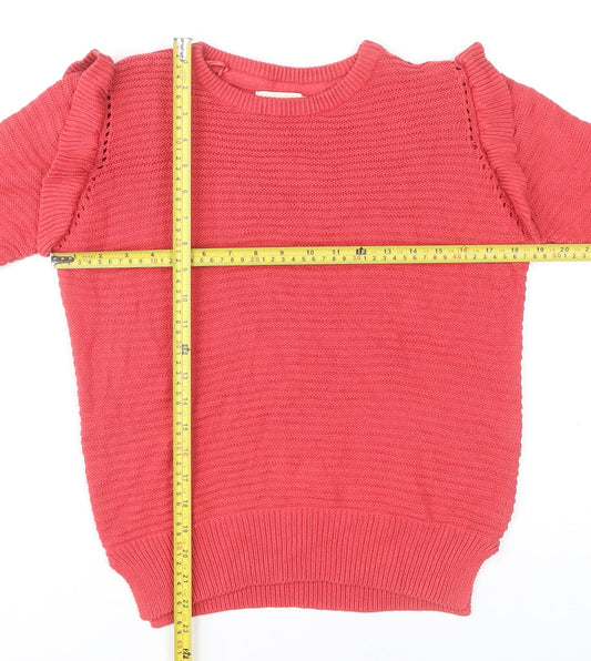 Womens UK Size 10 Papaya Pink Pullover Jumper