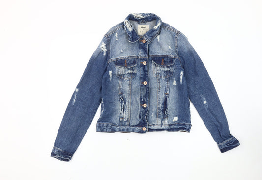 Womens UK Size 10 Denim Co. Blue Basic Jacket