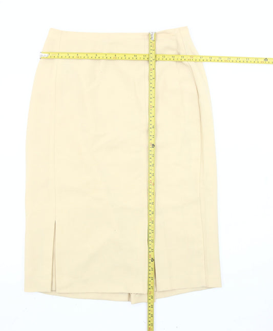 Marks and Spencer Women’s Beige Wool Blend Pencil Skirt UK 16