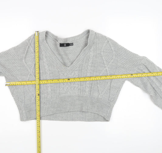 Womens UK Size 10 Missguided Grey Pullover Jumper