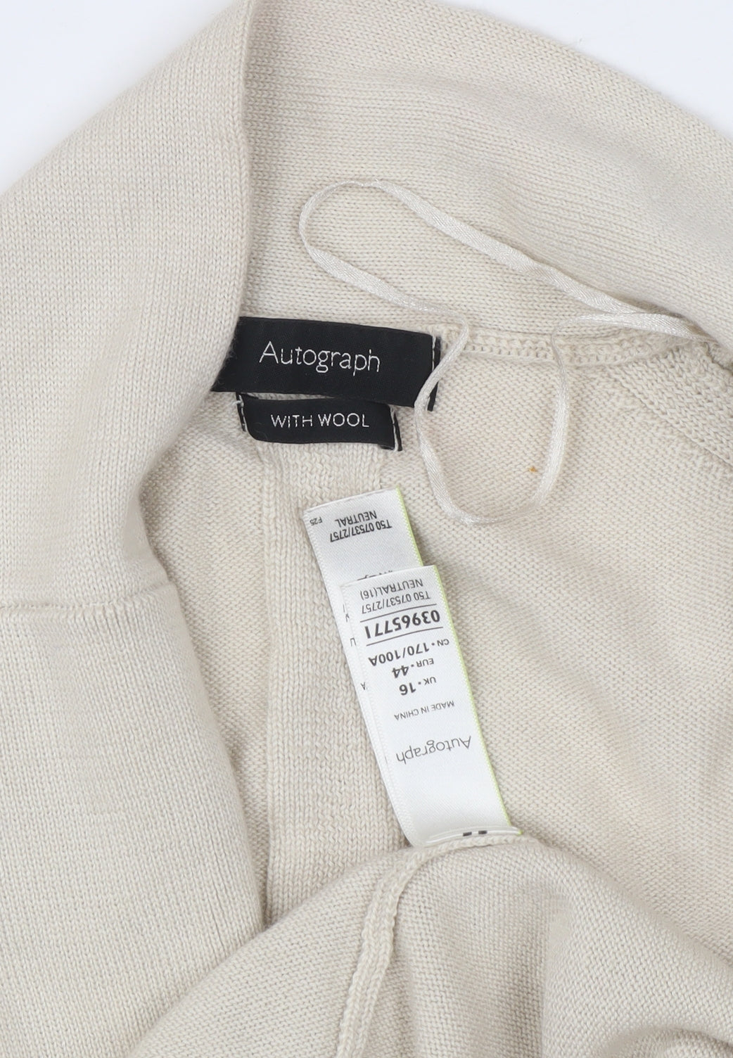 Womens UK Size 16 Marks and Spencer Beige Cardigan Jumper