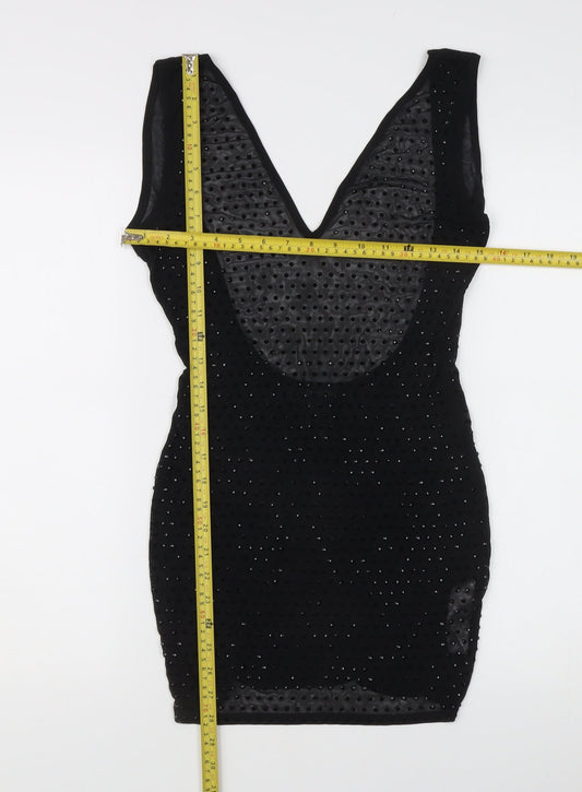 PrettyLittleThing Women's Black Size 6 Bodycon Party Dress