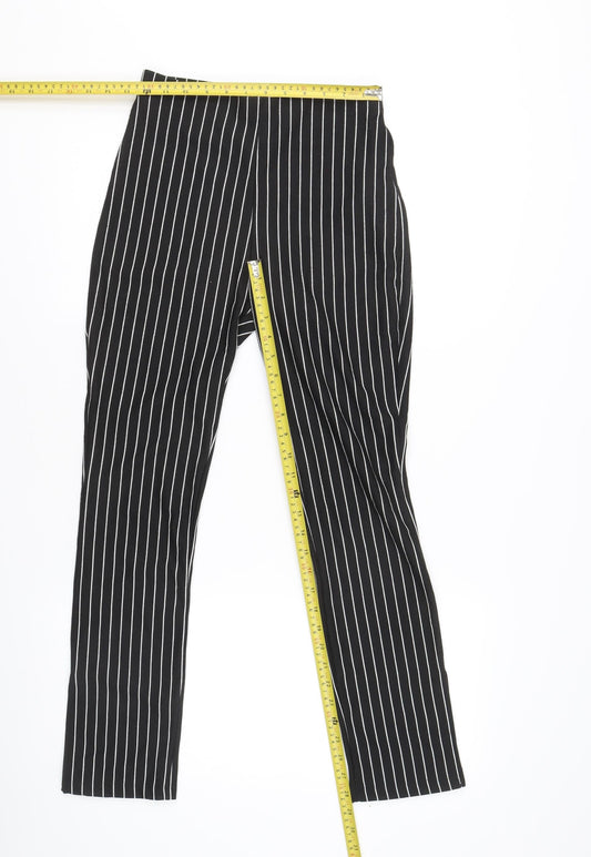 Womens UK Size M Zara Slim Fit Business Casual Black Trousers