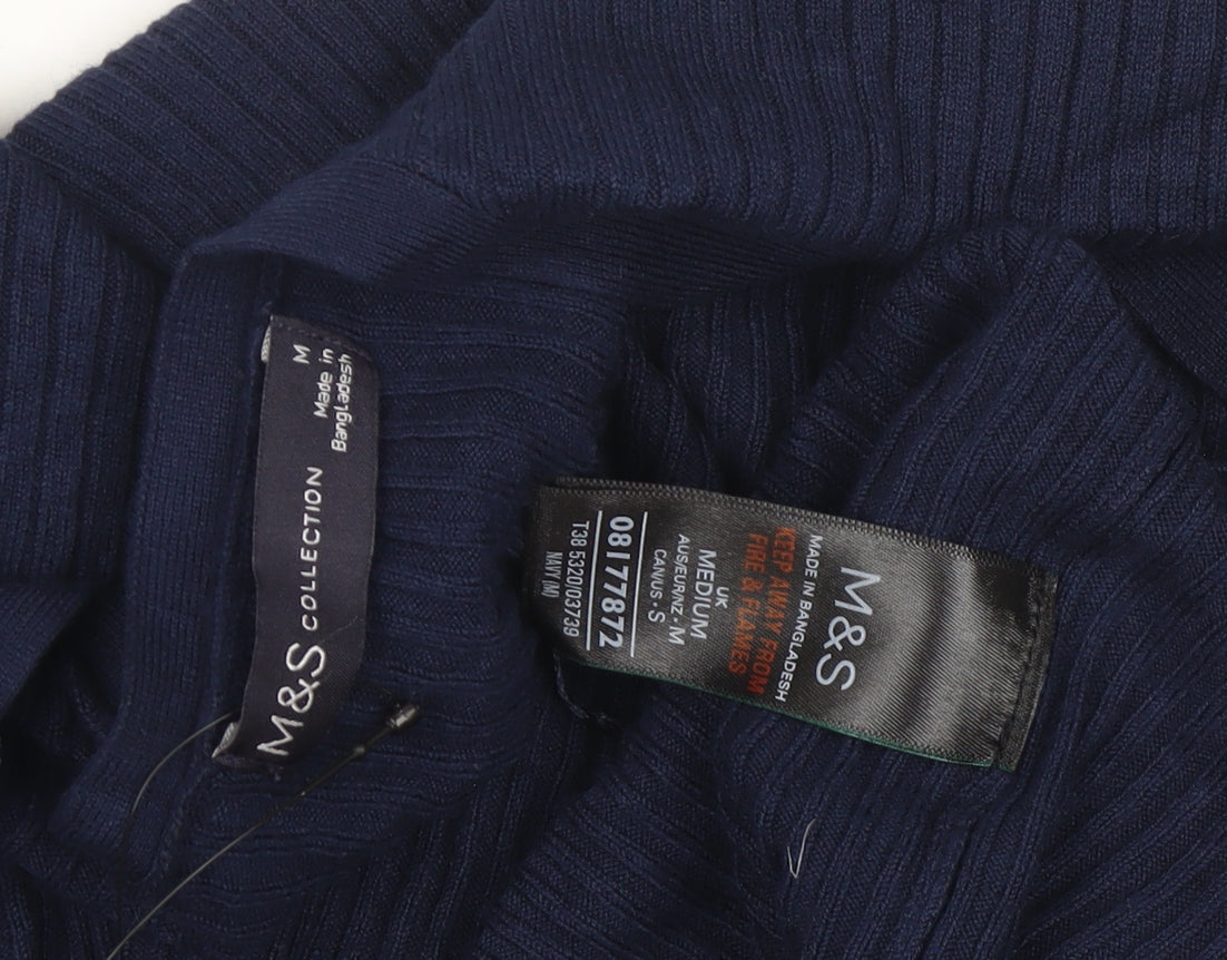 Womens UK Size M Marks and Spencer Blue Cardigan Jumper