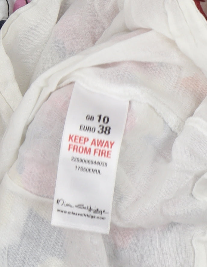 Miss Selfridge Women’s Multicoloured UK 10 Strapless Short Dress