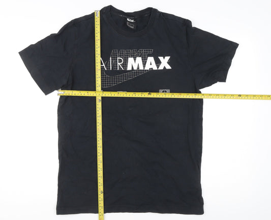 Nike Men's Black Air Max Graphic Print Cotton T-Shirt M Short Sleeve