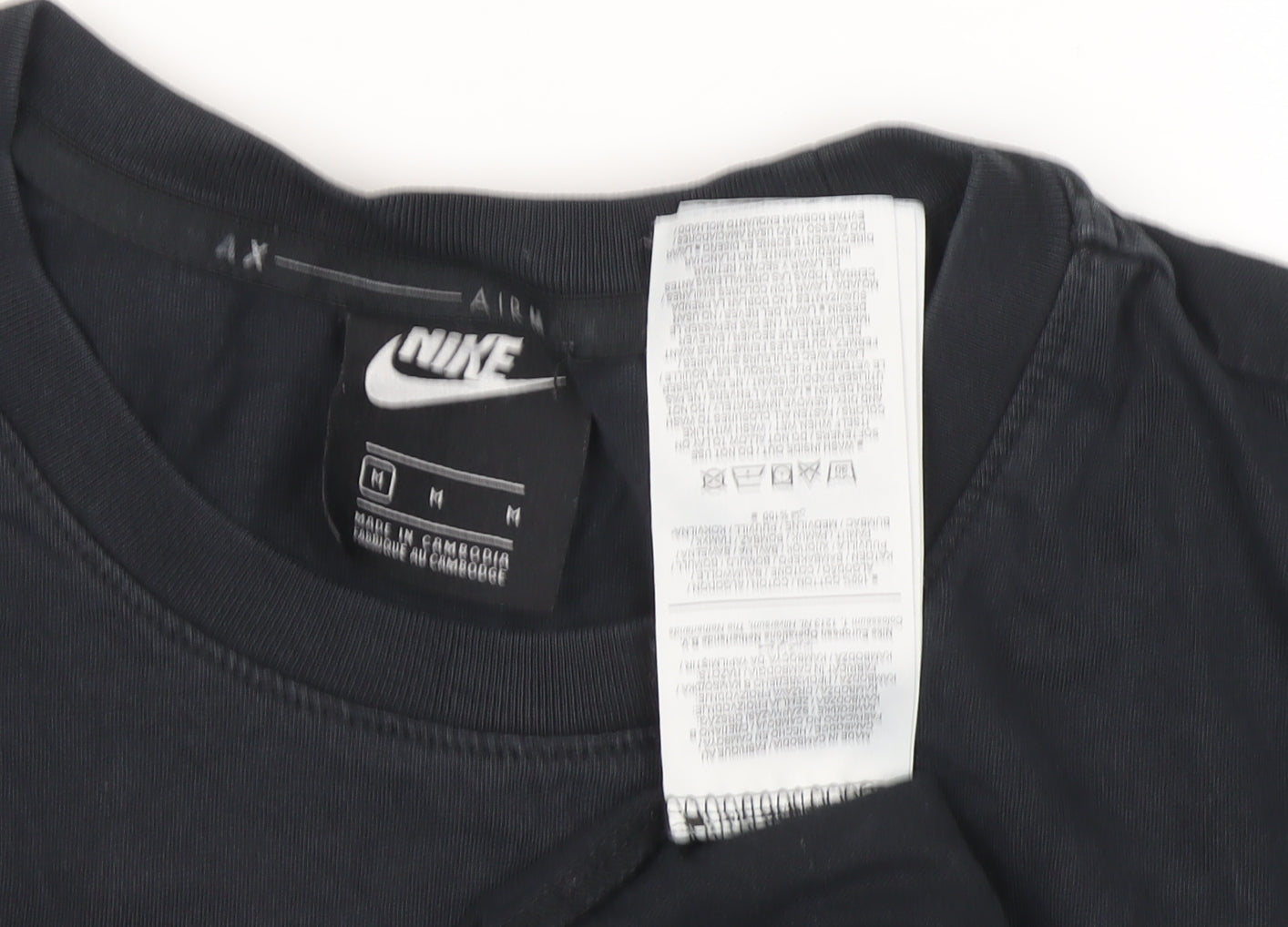 Nike Men's Black Air Max Graphic Print Cotton T-Shirt M Short Sleeve