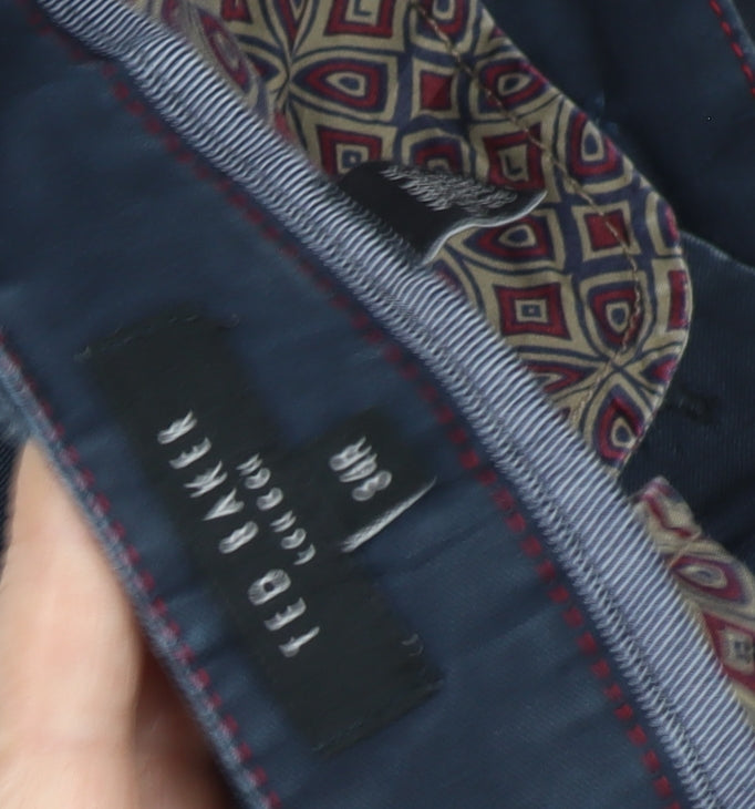 Ted Baker Men's Blue Chino Trousers 38R Regular Fit Straight Leg