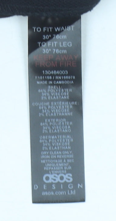 ASOS Men’s Black Slim Fit Formal Trousers 30x30 Straight Leg