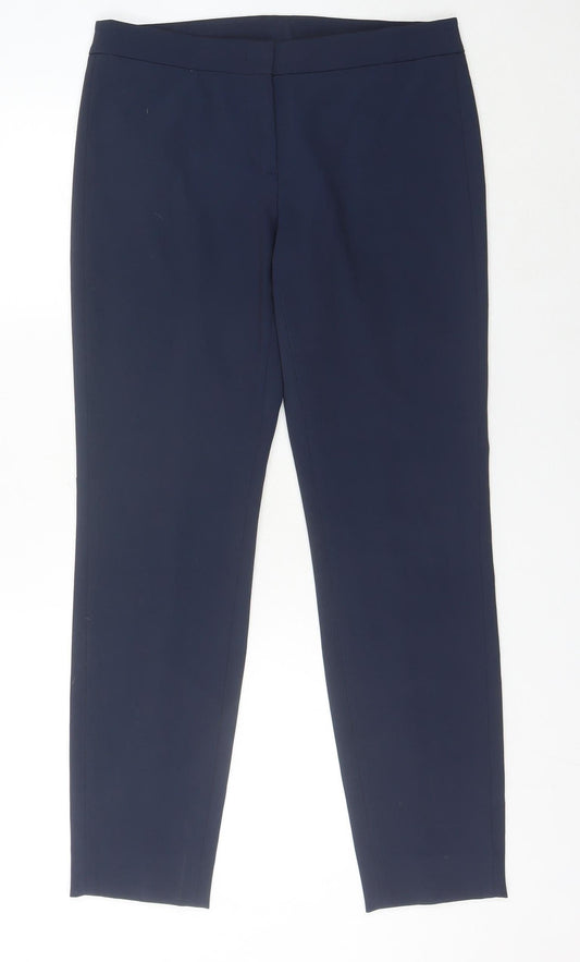 Womens UK Size 10 DKNY Slim Fit Business Casual Formal Workwear Blue Trousers