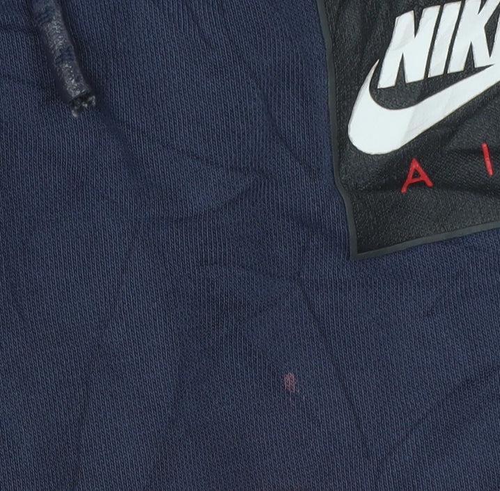 Nike Men's Blue Jogger Trousers S Regular Fit Cotton Blend