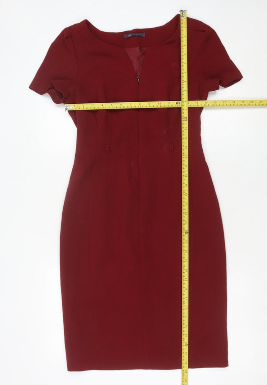 Marks and Spencer Women’s Red Size 8 Sheath Knee Length Dress