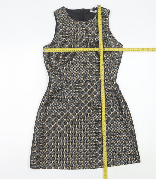 New Look Women's Multicoloured Geometric Shift Dress UK 8