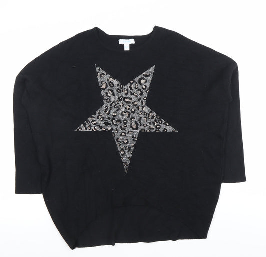 Womens UK Size S Blue Vanilla Black Pullover Jumper
