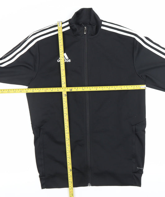 Adidas Men's Black Full Zip Sweatshirt S Sports Lightweight Jersey