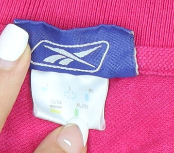 Reebok Men's Pink XL Polo Shirt Short Sleeve 100% Cotton Casual