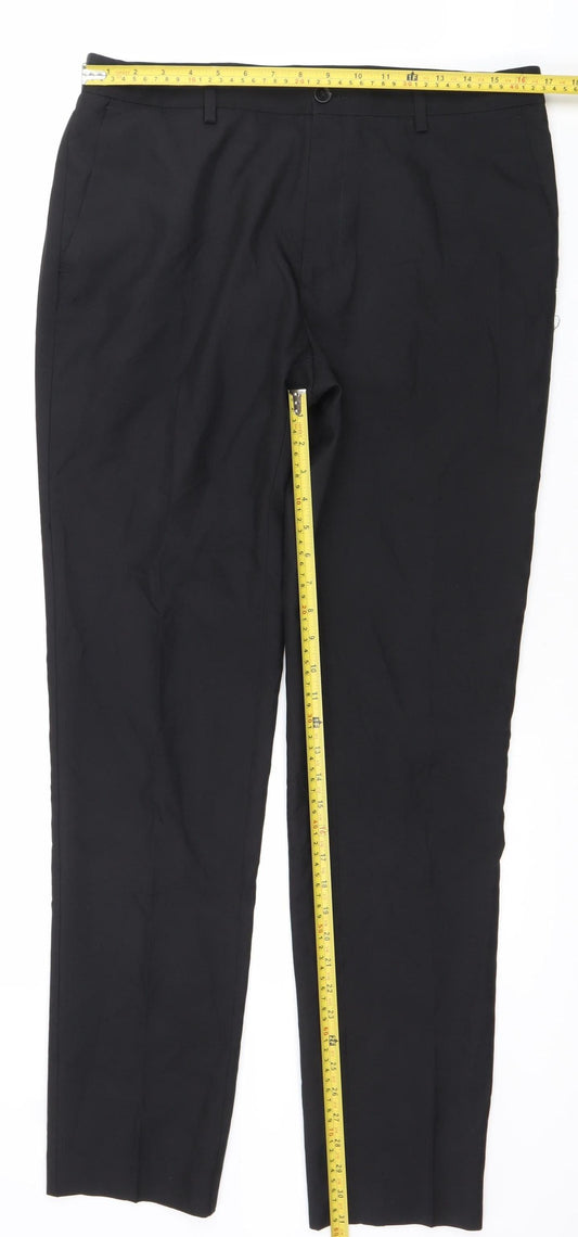 Marks and Spencer Men's Black 34L Skinny Dress Pants