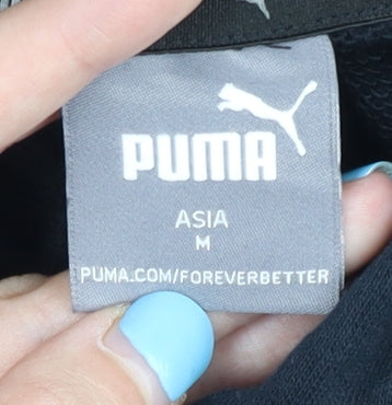 Mens UK Size S PUMA Black Pullover Hoodie