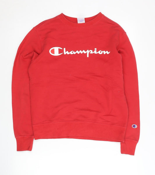 Womens UK Size S Champion Red Pullover Sweatshirt