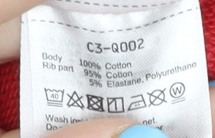 Champion Women's Red Small Pullover Sweatshirt Logo Print Cotton