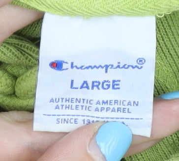 Champion Women’s Green Pullover Hoodie Large Logo Sportswear