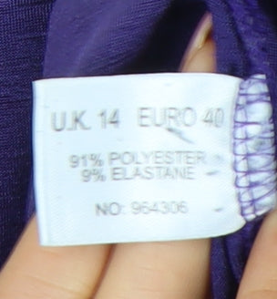 Womens UK Size 14 Minuet Purple Bolero Blouse