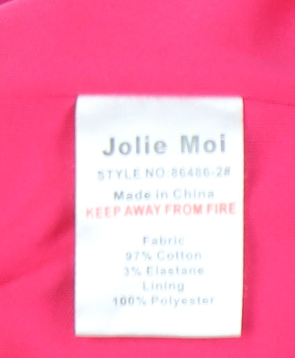 Jolie Moi Women’s Pink Off Shoulder Bodycon Dress Size 10