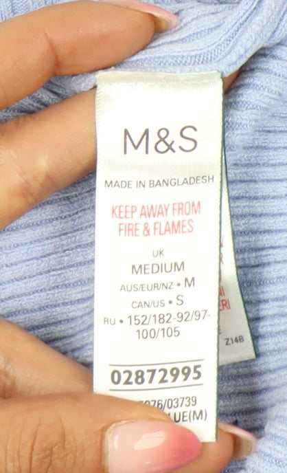 Womens UK Size M Marks and Spencer Blue Pullover Jumper