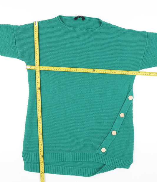 Womens UK Size M Peacocks Green Pullover Jumper