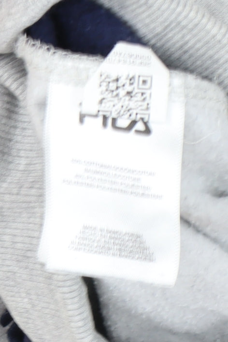 Fila Men’s Grey Sweatpants L Regular Fit Tapered Leg Casual Pants