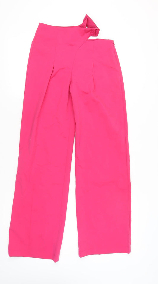 Womens UK Size 4 COLLUSION Regular Fit Pink Trousers