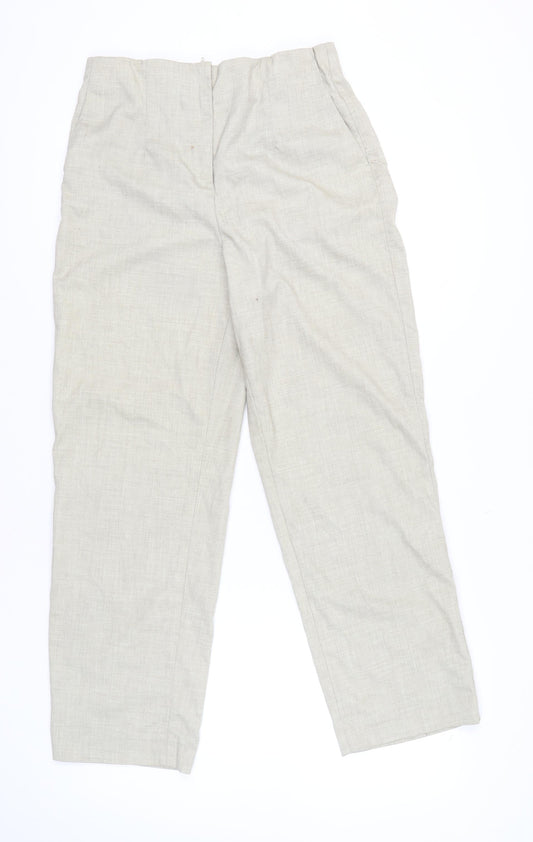 Womens UK Size 16 H&M Regular Fit Casual Workwear Beige Trousers