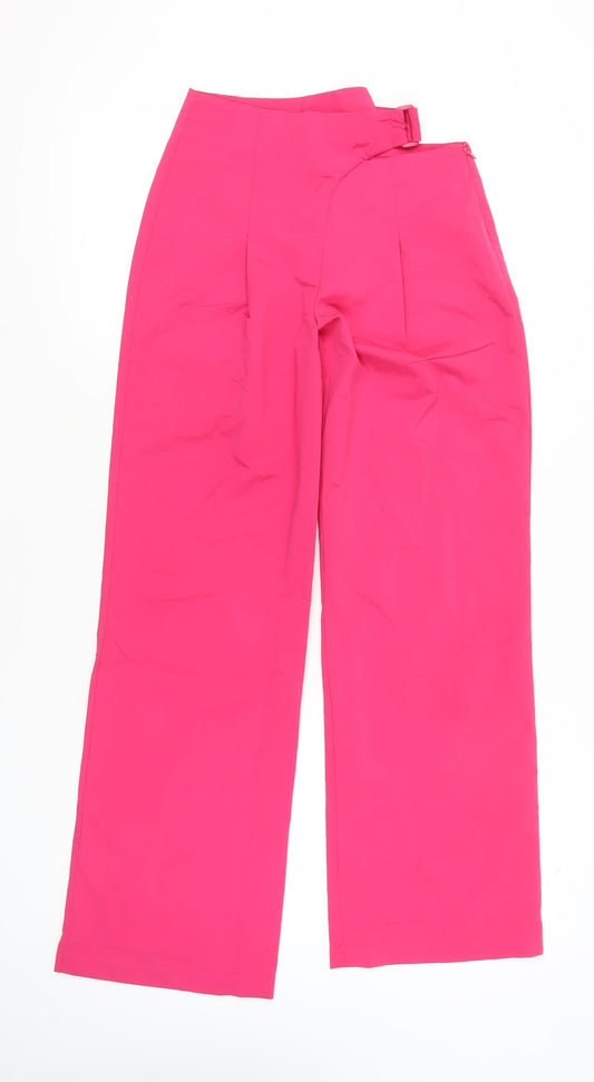 Womens UK Size 4 COLLUSION Regular Fit Pink Trousers