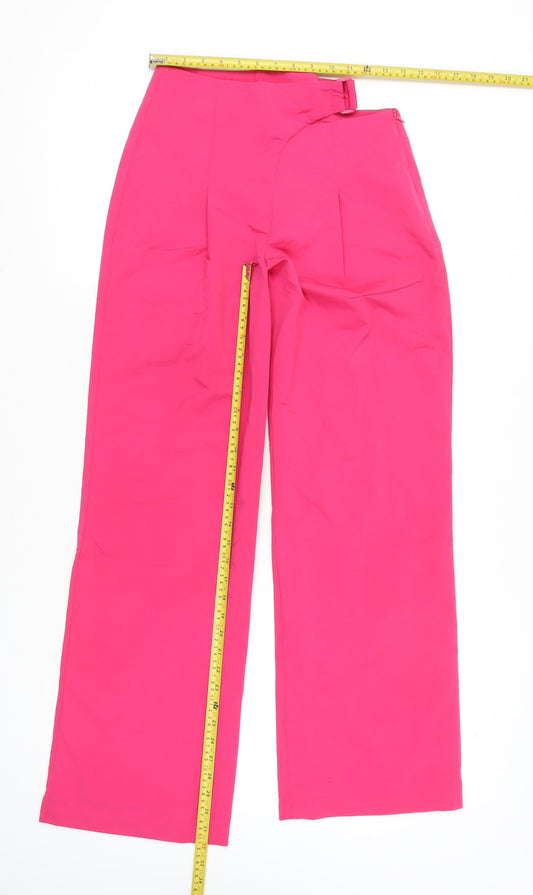 Womens UK Size 4 COLLUSION Regular Fit Pink Trousers