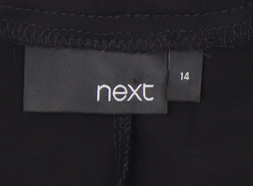 Next Women's Black Beaded V-Neck Sleeveless Maxi Dress Size 14