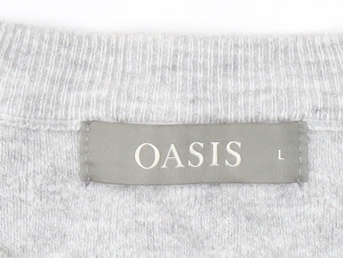 Womens UK Size L Oasis Grey Pullover Jumper