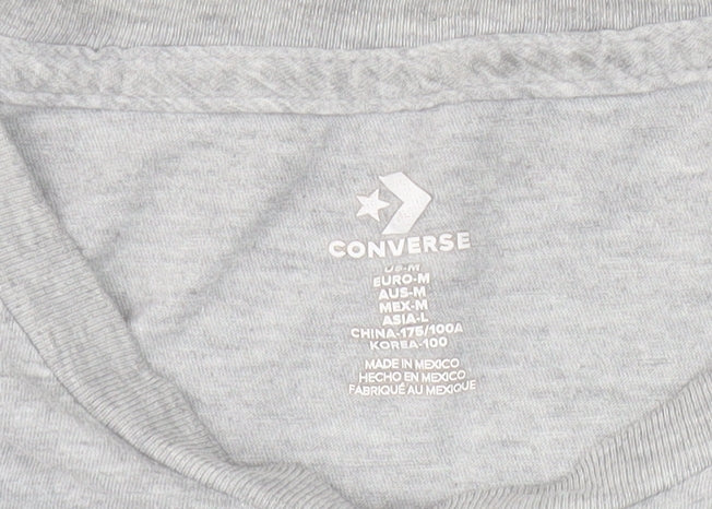 Womens UK Size M Converse Grey Basic T-Shirt